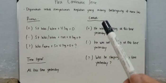 time signal past continuous tense